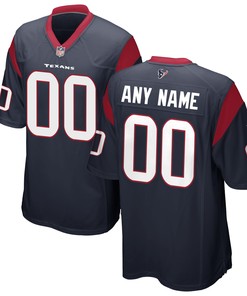 Houston Texans Custom Game Jersey - Navy Custom Jerseys Nfl - Robokeg