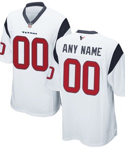Houston Texans Custom Game Jersey - White Custom Jerseys Nfl - Robokeg