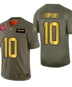 Houston Texans Deandre Hopkins 2019 Salute To Service Nfl 100 Mens Jersey Metallic - Robokeg