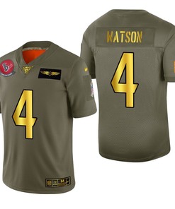 Houston Texans Deshaun Watson 2019 Salute To Service Nfl 100 Mens Jersey Metallic - Robokeg
