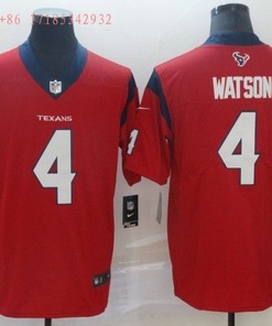 Houston Texans Deshaun Watson #4 2020 Nfl Red Jersey Jersey - Robokeg