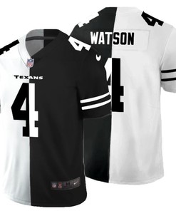 Houston Texans Deshaun Watson #4 Nfl 2020 Black And White Jersey - Robokeg