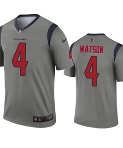 Houston Texans Deshaun Watson Gray Inverted Legend Jersey - Robokeg