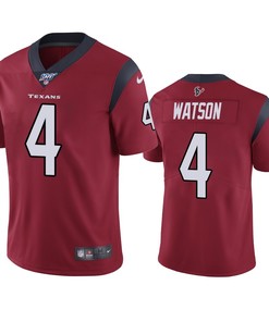 Houston Texans Deshaun Watson Red 100th Season Vapor Limited Jersey - Robokeg