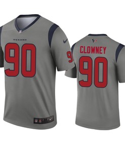 Houston Texans Jadeveon Clowney Gray Inverted Legend Jersey - Robokeg