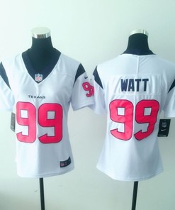 Houston Texans Jj Watt #99 Nfl 2020 White Womens Jersey - Robokeg