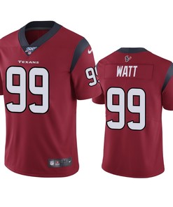 Houston Texans J.j. Watt Red 100th Season Vapor Limited Jersey - Robokeg