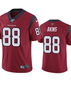 Houston Texans Jordan Akins Red 100th Season Vapor Limited Jersey - Robokeg
