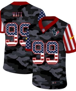 Houston Texans Justin James Watt #99 Nfl 2020 Us Flag Camo Jersey - Robokeg