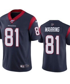 Houston Texans Kahale Warring Navy 100th Season Vapor Limited Jersey - Robokeg