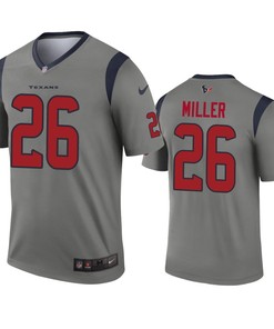 Houston Texans Lamar Miller Gray Inverted Legend Jersey - Robokeg