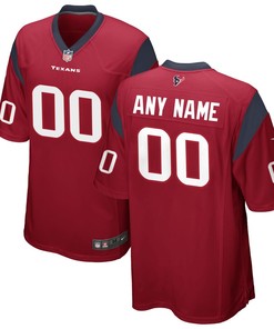 Houston Texans Nike Customized Alternate Game Jersey - Red - Robokeg