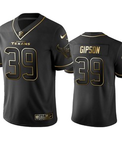 Houston Texans Tashaun Gipson Black 2019 Vapor Limited Golden Edition Jersey - Robokeg