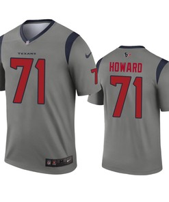 Houston Texans Tytus Howard Gray Inverted Legend Jersey - Robokeg