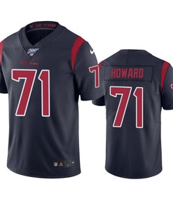 Houston Texans Tytus Howard Navy 100th Season Color Rush Jersey - Robokeg
