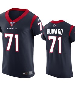 Houston Texans Tytus Howard Navy 100th Season Vapor Elite Jersey - Robokeg