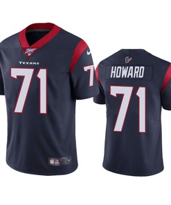 Houston Texans Tytus Howard Navy 100th Season Vapor Limited Jersey - Robokeg