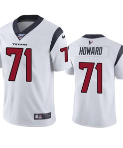Houston Texans Tytus Howard White 100th Season Vapor Limited Jersey - Robokeg