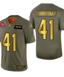 Houston Texans Zach Cunningham 2019 Salute To Service Nfl 100 Mens Jersey Metallic - Robokeg