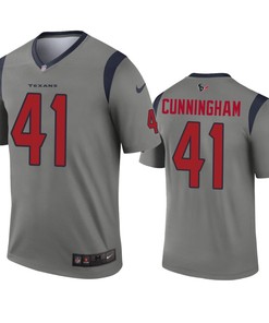 Houston Texans Zach Cunningham Gray Inverted Legend Jersey - Robokeg