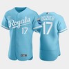 Hunter Dozier 17 Kansas City Royals 2022-23 Powder Blue Men's Jersey - Robokeg