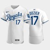 Hunter Dozier 17 Kansas City Royals 2022-23 White Men's Jersey - Robokeg