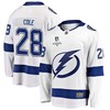 Ian Cole 28 Tampa Bay Lightning Stanley Cup 2023 Playoffs Patch Away Breakaway Men Jersey - White - Robokeg