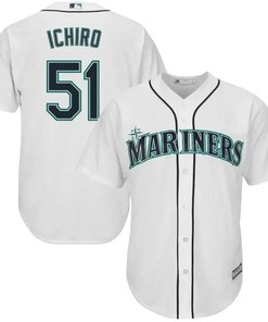 Ichiro Suzuki Seattle Mariners Home Official Cool Base Player Jersey - White - Robokeg
