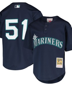 Ichiro Suzuki Seattle Mariners Mitchell & Ness Cooperstown Collection Mesh Batting Practice Jersey - Navy Mlb - Robokeg