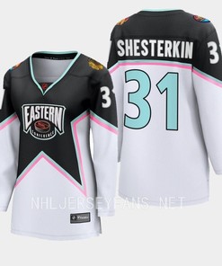 Igor Shesterkin 31 New York Rangers Black 2023 All-Star Eastern Conference Jersey Women - Robokeg