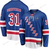 Igor Shesterkin 31 New York Rangers Stanley Cup 2023 Playoffs Patch Home Breakaway Men Jersey - Blue - Robokeg