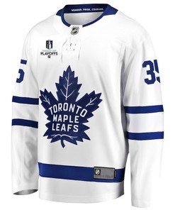 Ilya Samsonov 35 Toronto Maple Leafs Stanley Cup 2023 Playoffs Patch Away Breakaway Men Jersey - White - Robokeg