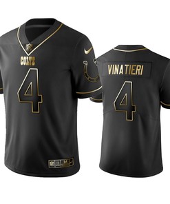 Indianapolis Colts Adam Vinatieri Black Golden Edition 2019 Vapor Untouchable Limited Jersey - Mens - Robokeg