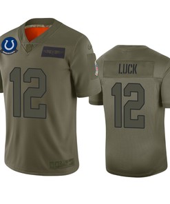 Indianapolis Colts Andrew Luck Camo 2019 Salute To Service Limited Jersey - Robokeg