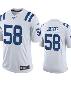 Indianapolis Colts Bobby Okereke White 100th Season Vapor Limited Jersey - Robokeg