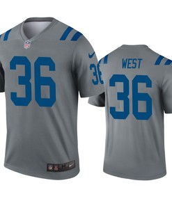 Indianapolis Colts Charcandrick West Gray Inverted Legend Jersey - Robokeg