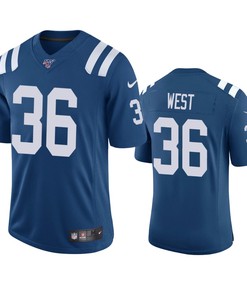 Indianapolis Colts Charcandrick West Royal 100th Season Vapor Limited Jersey - Robokeg