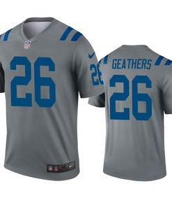 Indianapolis Colts Clayton Geathers Gray Inverted Legend Jersey - Robokeg
