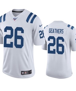Indianapolis Colts Clayton Geathers White 100th Season Vapor Limited Jersey - Robokeg