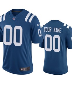 Indianapolis Colts Custom Royal 100th Season Vapor Limited Jersey - Robokeg