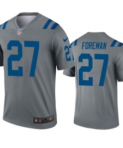 Indianapolis Colts Donta Foreman Gray Inverted Legend Jersey - Robokeg
