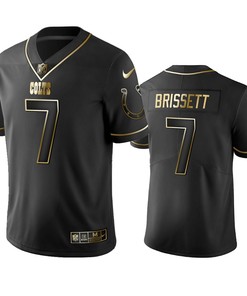 Indianapolis Colts Jacoby Brissett Black Golden Edition 2019 Vapor Untouchable Limited Jersey - Mens - Robokeg