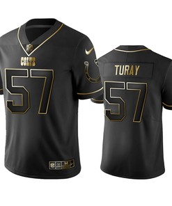Indianapolis Colts Kemoko Turay Black Golden Edition 2019 Vapor Untouchable Limited Jersey - Mens - Robokeg
