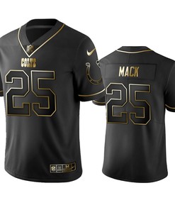Indianapolis Colts Marlon Mack Black Golden Edition 2019 Vapor Untouchable Limited Jersey - Mens - Robokeg