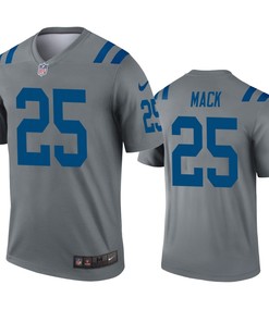 Indianapolis Colts Marlon Mack Gray Inverted Legend Jersey - Robokeg