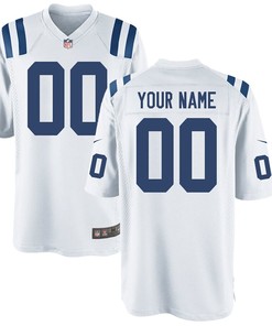 Indianapolis Colts Nike Youth Custom Game Jersey - White - Robokeg