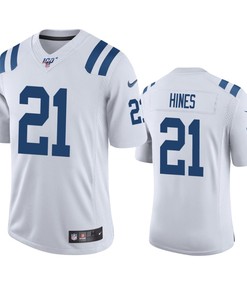 Indianapolis Colts Nyheim Hines White 100th Season Vapor Limited Jersey - Robokeg