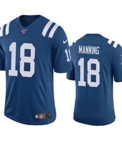 Indianapolis Colts Peyton Manning Royal 100th Season Vapor Limited Jersey - Robokeg