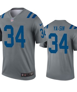 Indianapolis Colts Rock Ya-sin Gray Inverted Legend Jersey - Robokeg