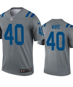 Indianapolis Colts Spencer Ware Gray Inverted Legend Jersey - Robokeg